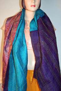 10 Pure Vintage Silk Hand quilted SCARVES STOLE scarf  