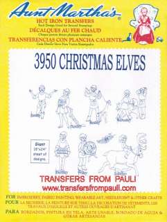 description aunt martha s hot iron transfers 3950 christmas elves