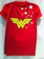 New Licensed DC Comics Wonder Woman Costume With Cape Junior Shirt S 