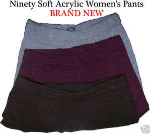 NEW Ninety Womens 100% ACRYLIC FLAT PANEL SOFT PANTS  