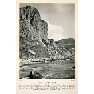  1928 Print Capri Castiglione Naples Italy Castle Ruin 