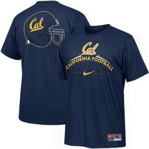  Nike Cal Golden Bears Navy Blue Practice T shirt Sports 