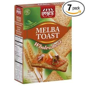 Paskesz Melba Toast, Whole Wheat Grocery & Gourmet Food