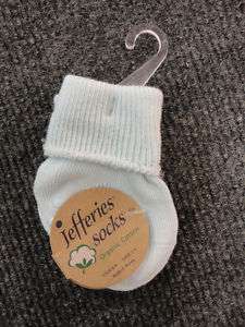 Jefferies Organic Cotton Blue Baby Socks Size 0 3 Month  