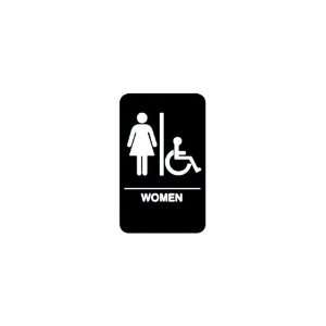 Traex WOMENS ACCESSIBLE Braille Black Symbol Sign  