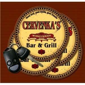  CERVENKAS Family Name Bar & Grill Coasters Kitchen 