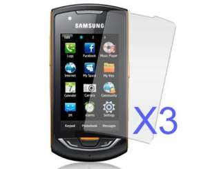 3x CLEAR SCREEN PROTECTOR FILM FOR SAMSUNG S5620 MONTE  
