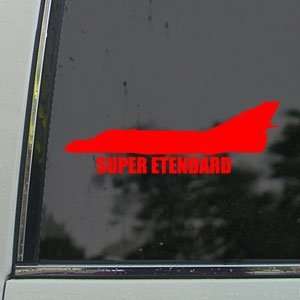  SUPER ETENDARD Red Decal Military Soldier Window Red 