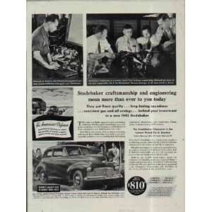 craftsmen who build your Studebaker. Studebaker leadership in economy 