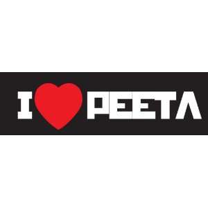  Hunger Games I Heart Peeta Sticker Decal. White and Red 