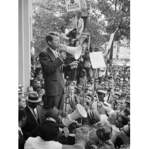  Attorney General Bobby Kennedy Speaking to Crowd in D.C 