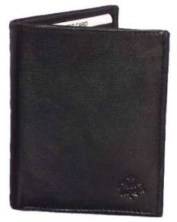 Genuine Leather Executive Bi Fold Coat Wallet BLK #4101  