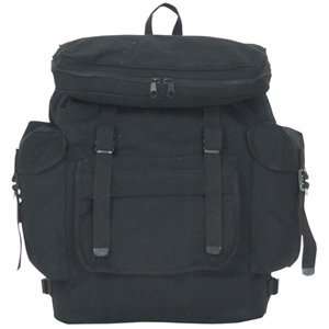  Black Medium European Rucksack Backpack Bag   15 x 15 x 6 
