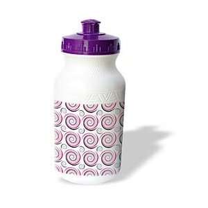   Stuff Collection   Pink   Swirls with White   Water Bottles Sports