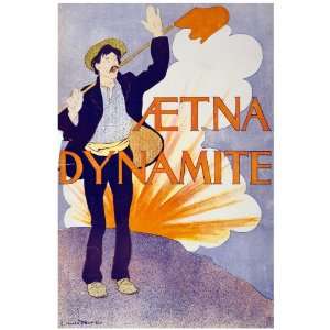 11x 14 Poster. Aetna Dynamite Animated Poster. Decor with Unusual 