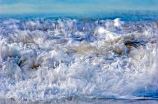 30 x 45 inch Foamy Surf California Coast Seascape Canvas Gallery Wrap 