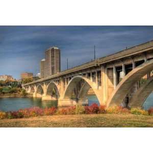  Saskatoon Broadway Bridge. Hdr Image.   Peel and Stick 