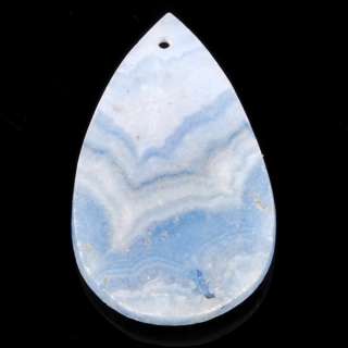 Blue Lace Agate natural gemstone pendant bead 4666GBA01  