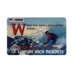 Collectible Phone Card Whiski Jack Resorts Snow Skiing 