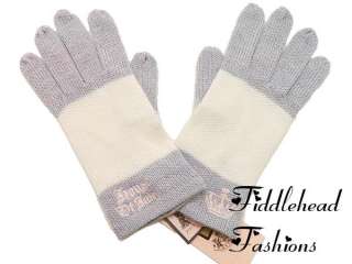 Knit Winter Gloves shown in Gray (Cozy Gray & Angel Ivory)