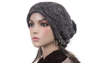 Promo Crochet Knit Beanie Hat Knit Winter Cap be427g  