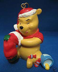   Winnie the Pooh Stocking Surprise Christmas Ornament Holiday Bear