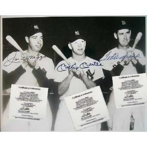  Mickey Mantle Ted Williams Joe Dimaggio Signed Autograph 