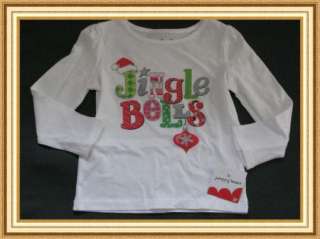 US/CAN free ship) NWT Holiday Christmas JINGLE BELLS shirt top GIRLS 