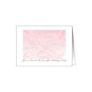  After Wedding Party Invitation Pink Lily Card Health 