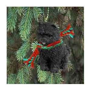  Chow Chow Miniature Dog Ornament   Black