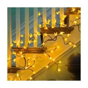   Forsythia Lighted Garland, 96 Rice Lights, Plug In