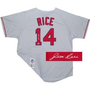  Jim Rice Boston Red Sox Autographed Grey Jersey Sports 