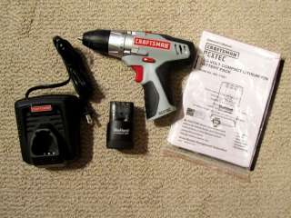 Craftsman Nextec 12 Volt Lithium Ion Drill Driver Charger and Battery 