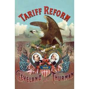  Tariff Reform. Cleveland and Thurman 20x30 Poster Paper 