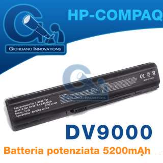 Batteria al litio POTENZIATA 5200 mAh per Computer Portatili 