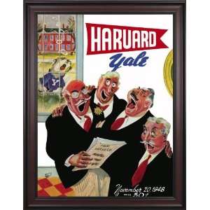  1948 Harvard Crimson vs. Yale Bulldogs 36 x 48 Framed 