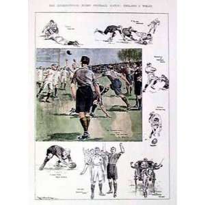  Cleaver   Rugby Football Match Hand Colored
