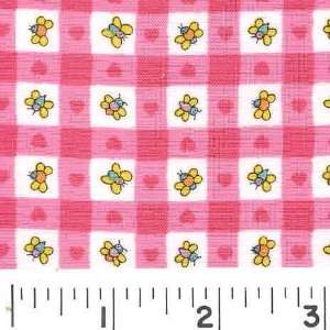  45 Wide Doodle Bug Pink Fabric By The Yard Arts, Crafts 