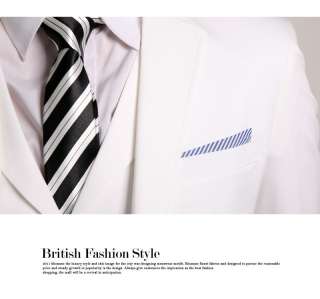   premium slim fit tailored collar 1 button WHITE SUITS SZ 34~40R no.633