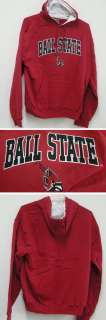 New Ball State Cardinals Sewn Hoodie Pullover Hooded Jacket 