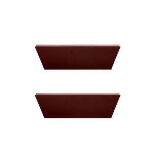  Set of 2 Conrad 12W Wall Shelves in Java Finish