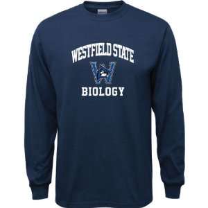  Westfield State Owls Navy Youth Biology Arch Long Sleeve T 