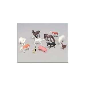  ~ 12 ~ Farm Animal Figures Toys ~ 3 to 4 Plastic ~ NEW 