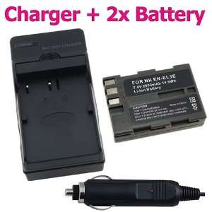   Battery + Charger for Nikon EN EL3E D200 D80 D90 D50