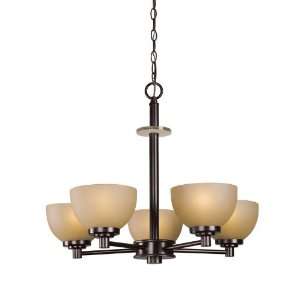   Cordovan Ajo 5 Light Up Light Single Tier Chandelier from the Ajo Coll