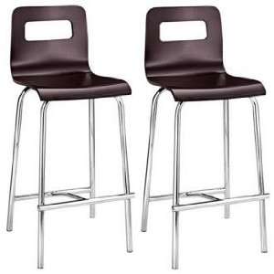   of Two Zuo Modern Escape Wenge 24 High Counter Stools