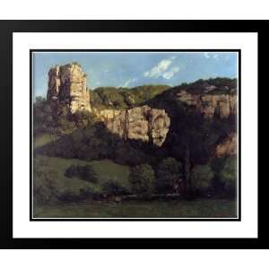  Courbet, Gustave 23x20 Framed and Double Matted Landscape 