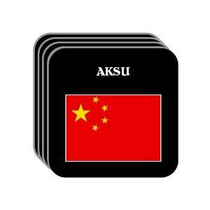  China   AKSU Set of 4 Mini Mousepad Coasters Everything 