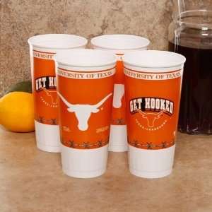   Texas Longhorns 4 Pack 24oz. Plastic Souvenir Cups