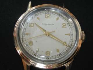 Vintage Tiffany & Co Auto 7967 round dial sweeping minute hand Movado 